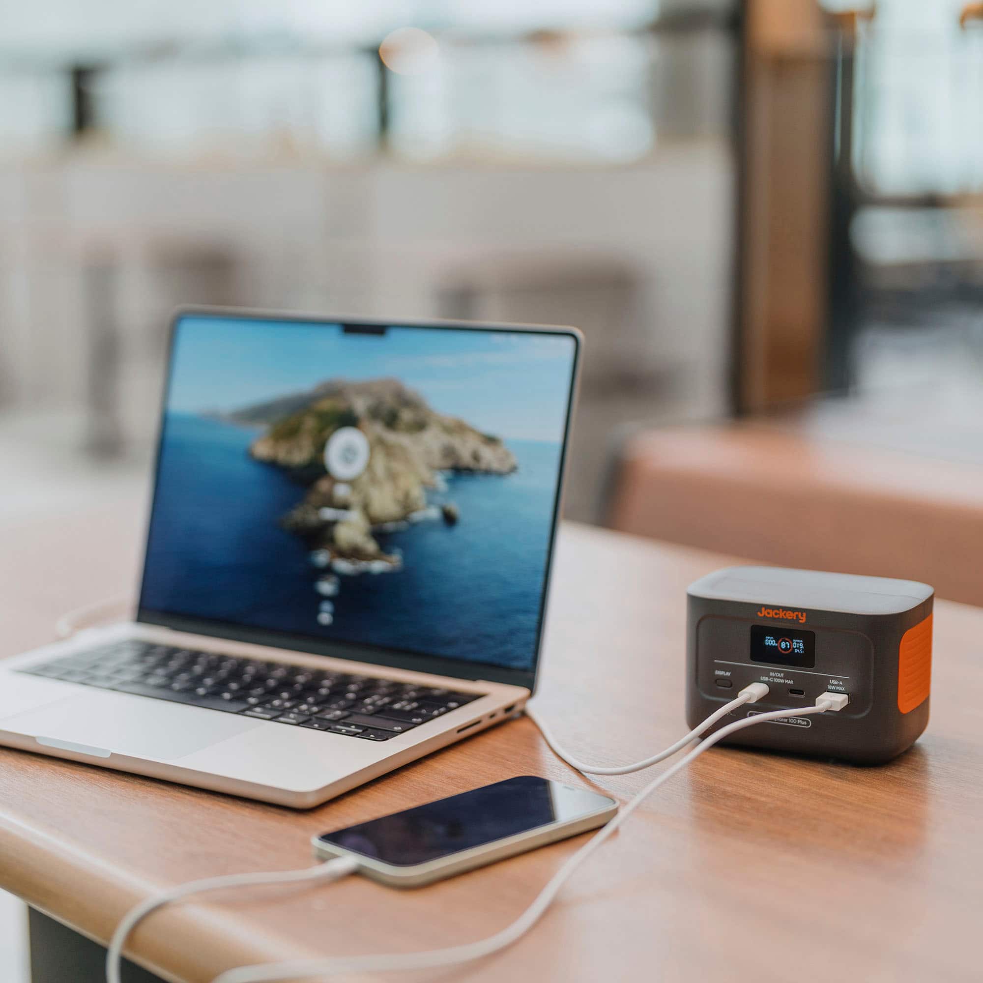 Alt View 14. Jackery - Explorer 100 Plus Portable Power Station (99 Wh Capacity) - Black.