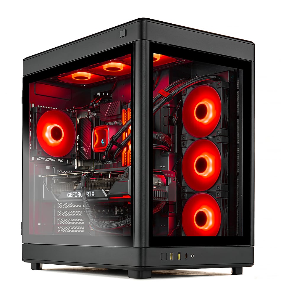 Alt View 2. Skytech Gaming - Prism 3 Gaming Desktop – Intel Core i7-14700K – 32GB Memory – NVIDIA RTX 4080 – 2TB NVMe SSD - Black.
