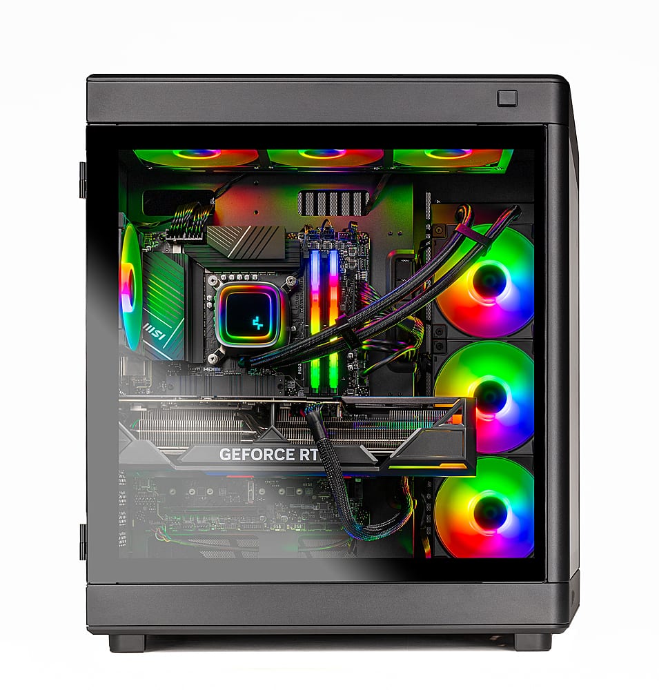 Alt View 4. Skytech Gaming - Prism 3 Gaming Desktop – Intel Core i7-14700K – 32GB Memory – NVIDIA RTX 4080 – 2TB NVMe SSD - Black.