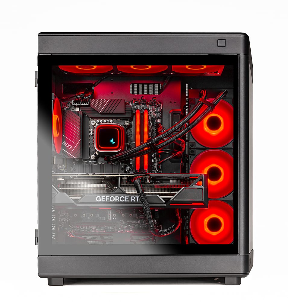 Alt View 5. Skytech Gaming - Prism 3 Gaming Desktop – Intel Core i7-14700K – 32GB Memory – NVIDIA RTX 4080 – 2TB NVMe SSD - Black.