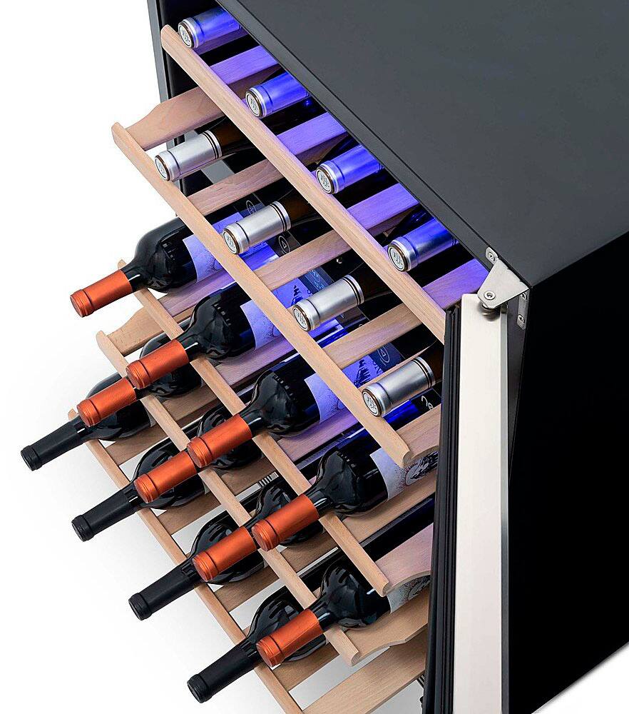 Alt View 11. NewAir - Factory Refurbished 46-Bottle Dual Zone Built-in Wine Fridge - Stainless Steel.