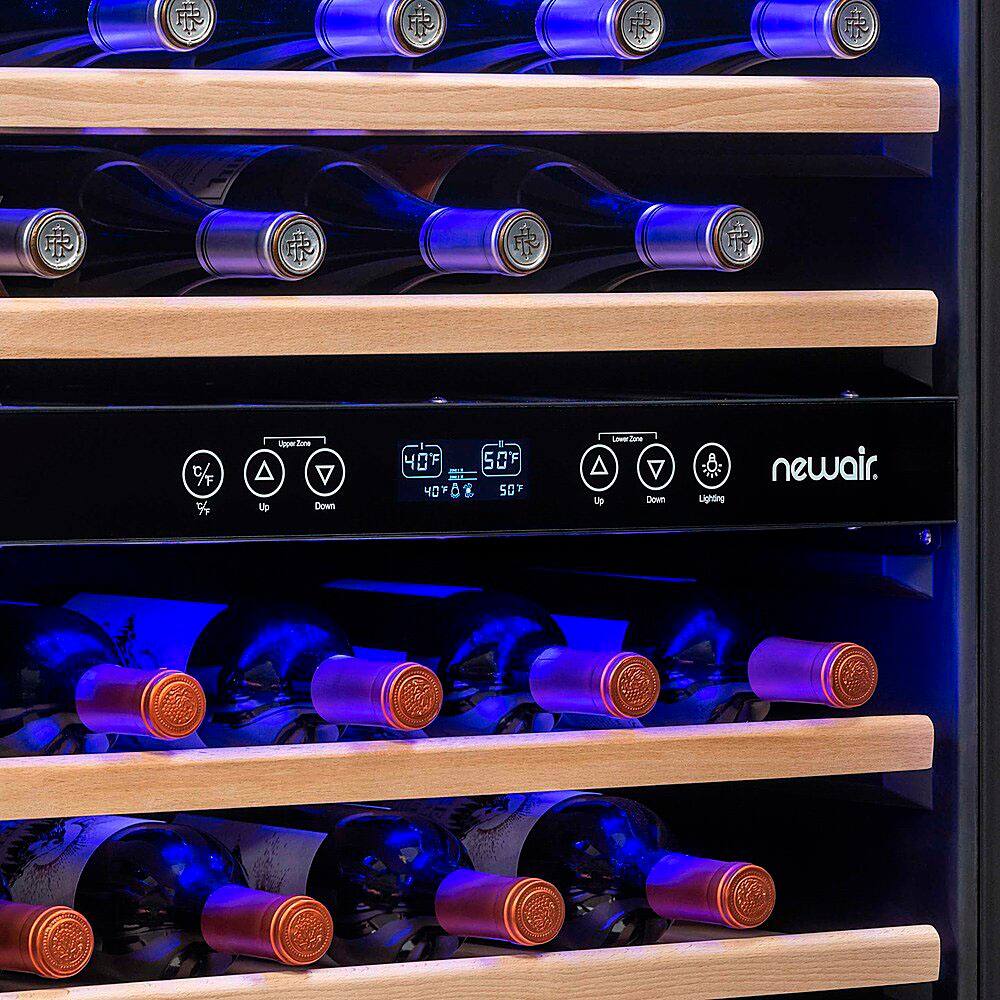 Alt View 12. NewAir - Factory Refurbished 46-Bottle Dual Zone Built-in Wine Fridge - Stainless Steel.