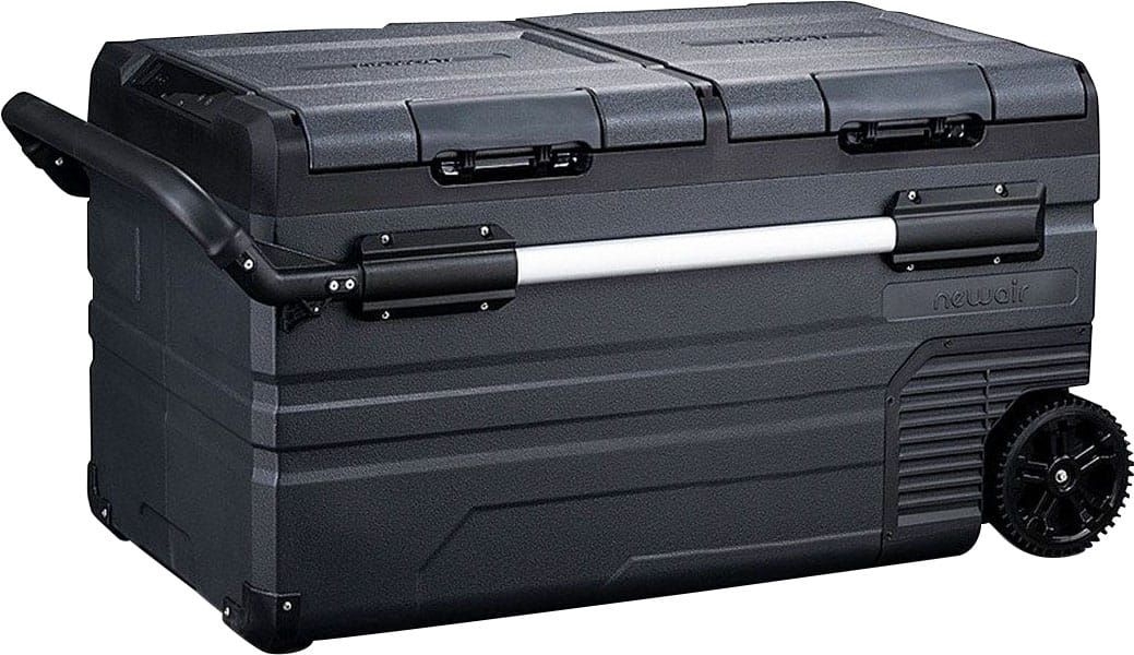 NewAir - Refurbished 80 Quart Portable 12v Electric Cooler - Black - Front_Zoom