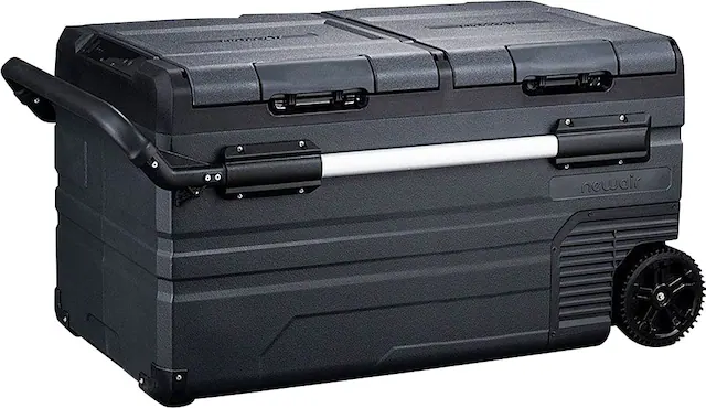 Front. NewAir - Factory Refurbished 80 Quart Portable 12v Electric Cooler - Black.