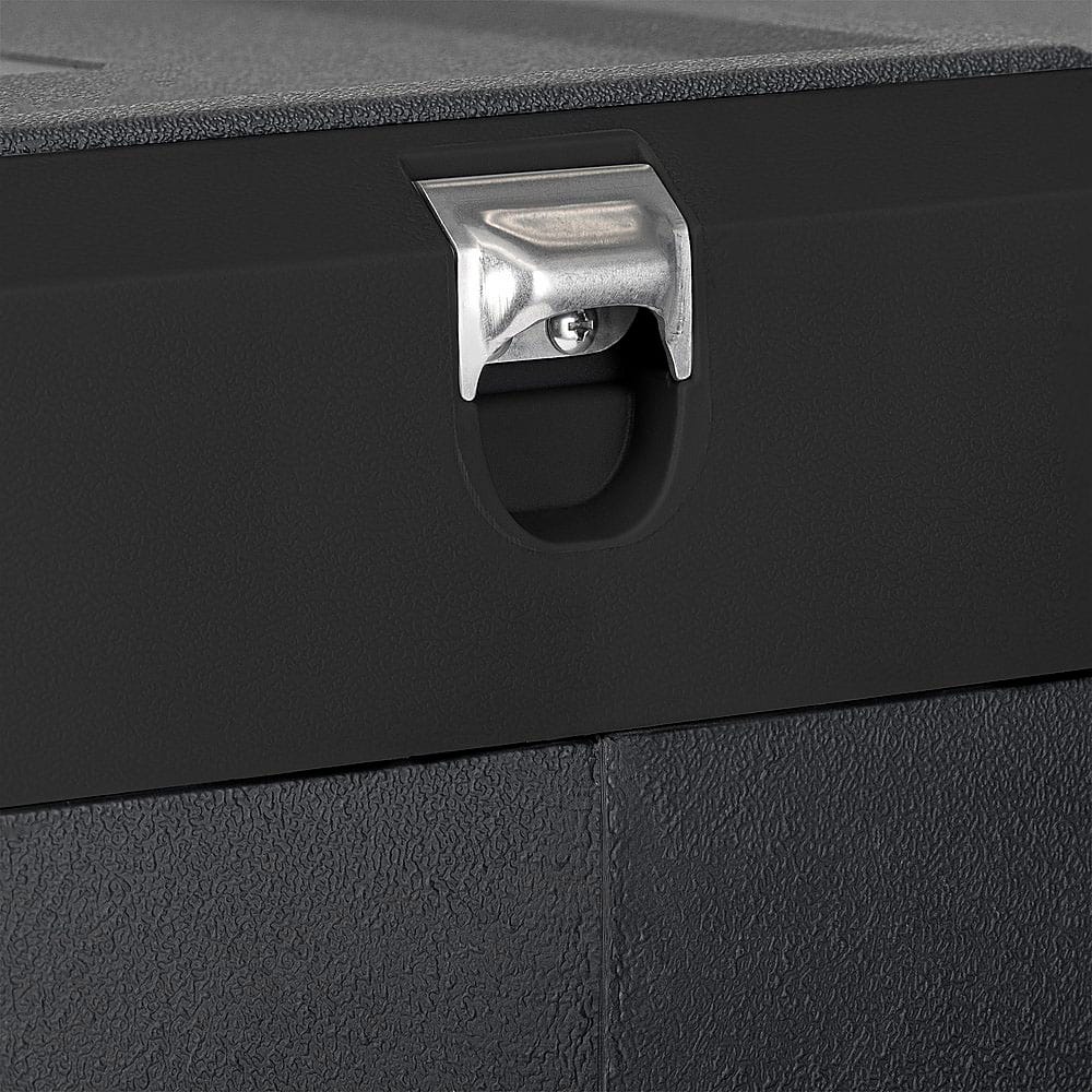 Left. NewAir - Factory Refurbished 48 Qt. Portable 12v Electric Cooler w/ LG Compressor, 48 Qt., Compact Fridge - Black.