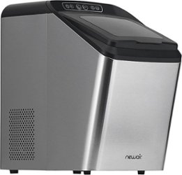 NewAir - Factory Refurbished 45 lbs. Portable Countertop Clear Ice Maker with FrozenFall Technology - Stainless Steel - Front_Zoom