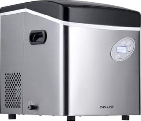 NewAir - Factory Refurbished Countertop Ice Maker w/ BPA-Free Parts - Stainless Steel - Front_Zoom