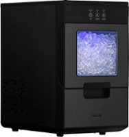 NewAir - Factory Refurbished 44lb. Nugget Countertop Ice Maker with Self-Cleaning Function - Black - Front_Zoom