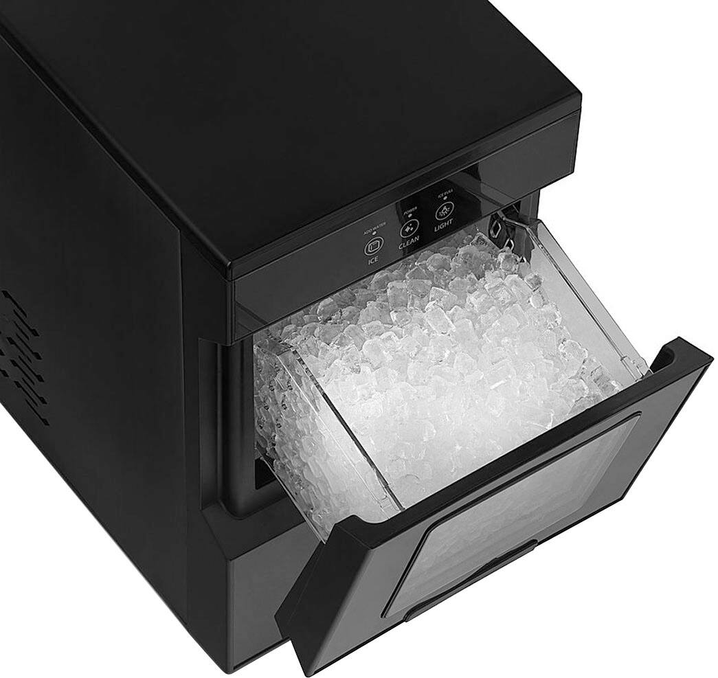 Alt View 11. NewAir - Factory Refurbished 44lb. Nugget Countertop Ice Maker with Self-Cleaning Function - Black.