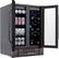 Angle. NewAir - Factory Refurbished 18 Bottle and 58 Can Built-in Dual Zone Wine and Beverage Cooler - Black.