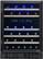 Front. NewAir - Factory Refurbished 24” Built-in 46 Bottle Dual Zone Compressor Wine Fridge - Black.