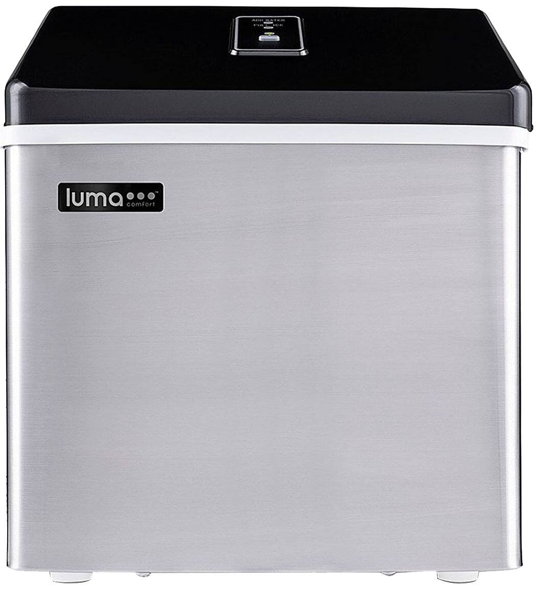 Front. Luma Comfort - Factory Refurbished Countertop Clear Ice Maker - Stainless Steel.