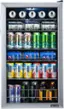 Angle. NewAir - Factory Refurbished 126-Can Beverage Cooler with Adjustable Shelves and 7 Temperature Settings - Stainless Steel.