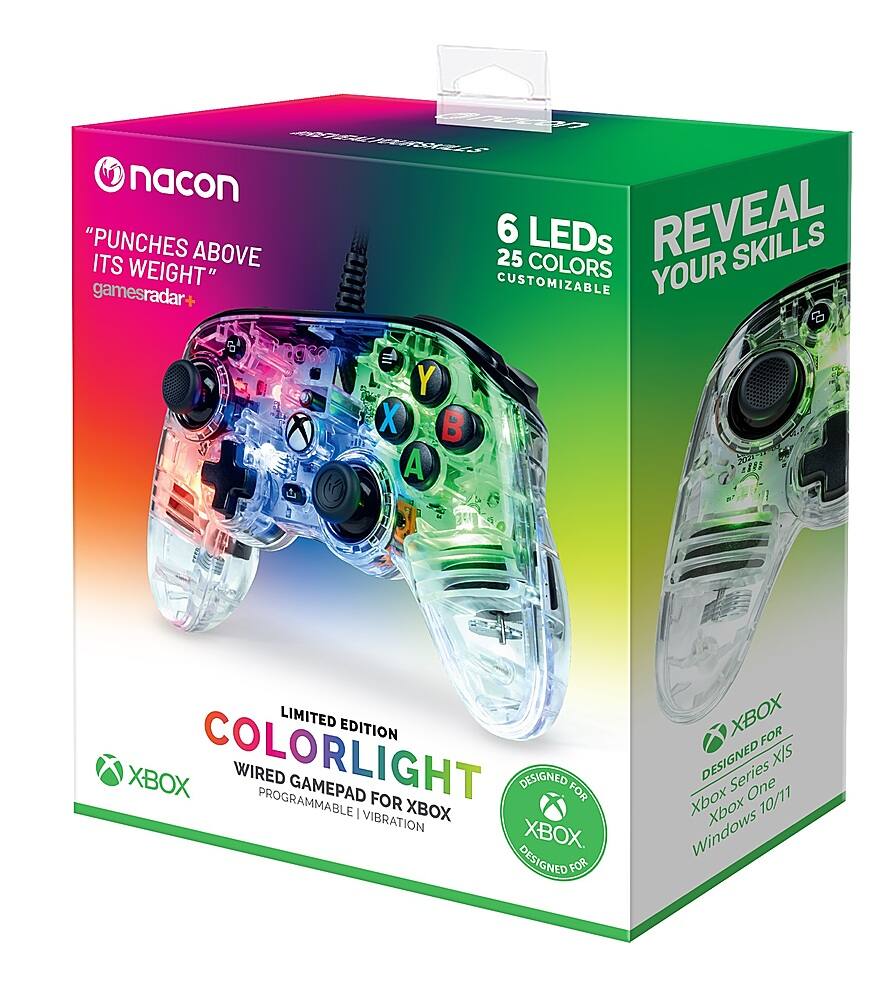 Alt View 15. Nacon - Limited Edition Colorlight Wired Controller for Xbox One, Xbox X|S, PC - Multi.