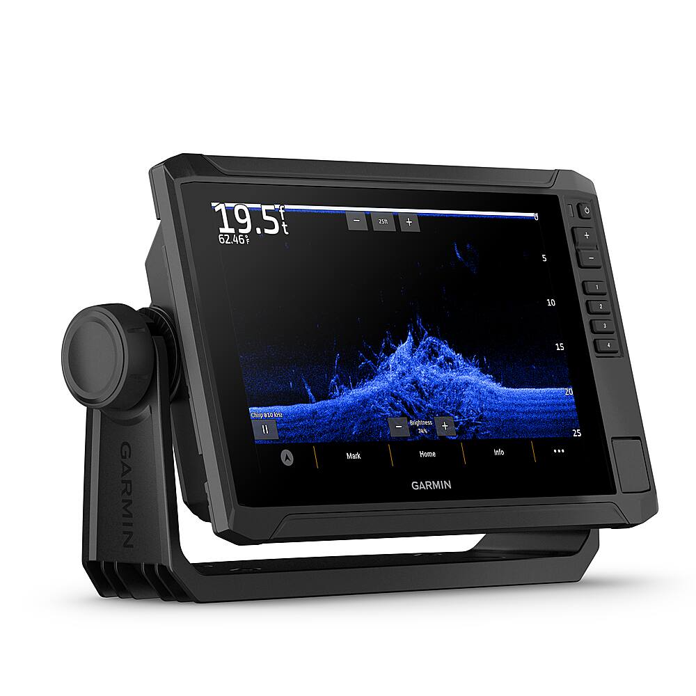 Angle. Garmin - ECHOMAP Chartplotter GPS UHD2 93sv with transducer - Black.