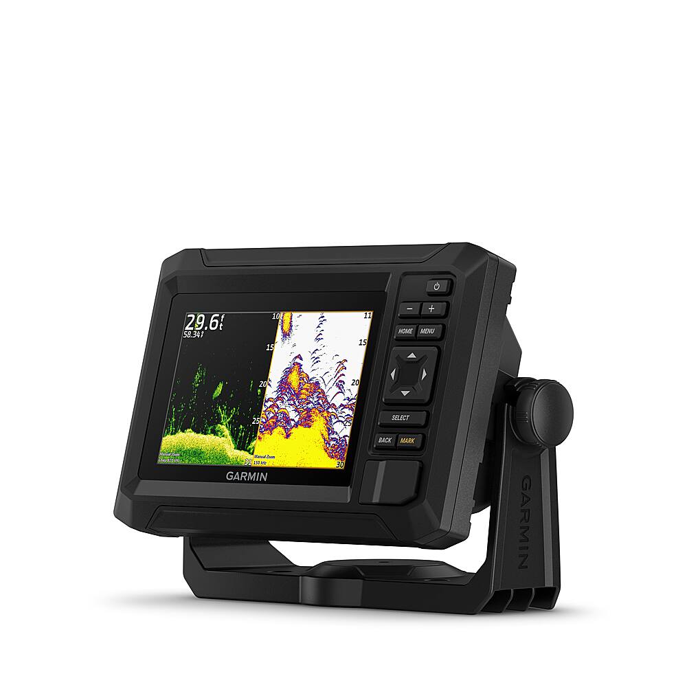 Left. Garmin - ECHOMAP Chartplotter GPS UHD2 54cv with transducer - Black.