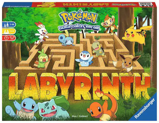 Front. Ravensburger - Pokémon Labyrinth - Family Board Game - Multicolor.