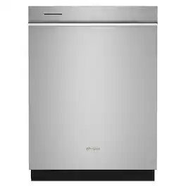 Whirlpool - 24" Top Control Built-In Tub Dishwasher with 3rd Rack, Triple Wash Spray, 41 dBA - Stainless Steel