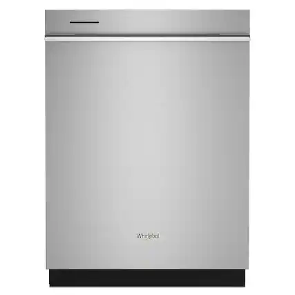 Front. Whirlpool - Top Control Built-In Stainless Steel Tub Dishwasher with 41 dBa - Stainless Steel.