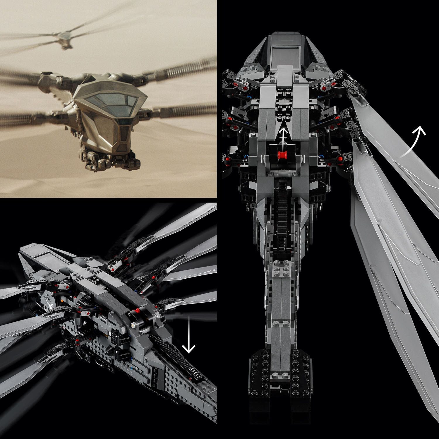 Left. LEGO - Icons Dune Atreides Royal Ornithopter Build and Display Set 10327.