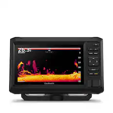 Front. Garmin - ECHOMAP Chartplotter GPS UHD2 74cv with transducer - Black.