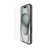 Belkin - ScreenForce UltraGlass 2 for iPhone 16, 15, and 14 Pro with EZ Align Tray - Clear - Angle_Zoom