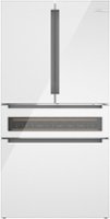 Bosch - 800 Series 20.5 Cu. Ft. French Door Bottom Mount Counter-Depth Refrigerator with Refreshment Center - White - Front_Zoom