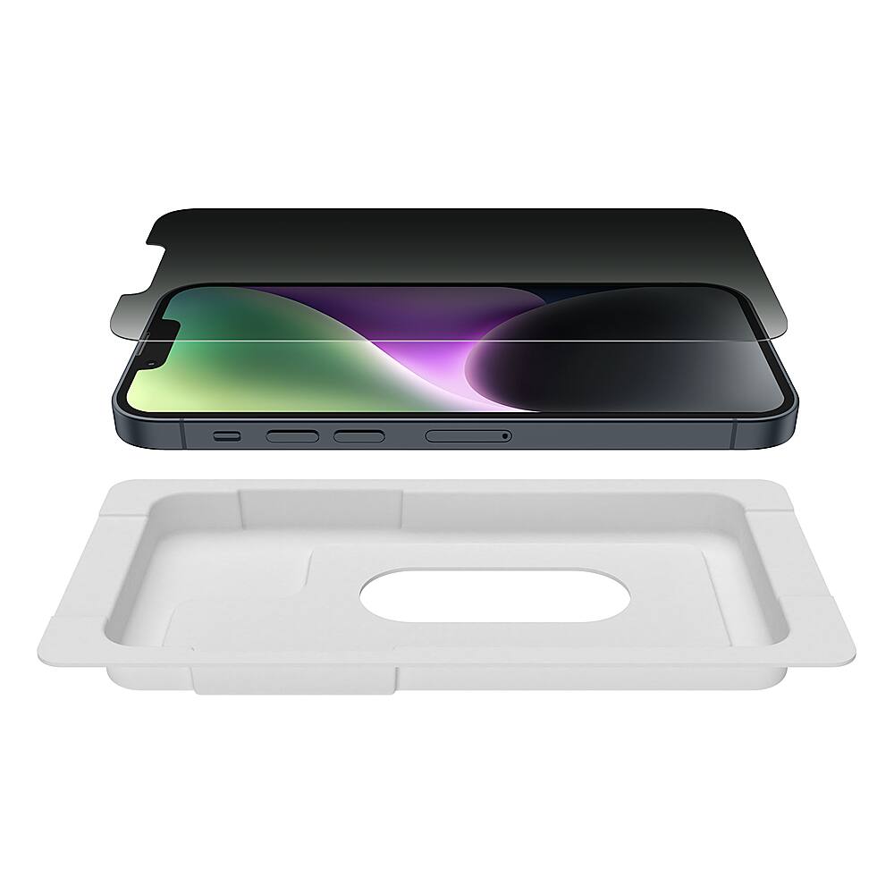 Alt View 11. Belkin - ScreenForceiPhone 14/13/13 Pro Privacy Screen Protector - Black.