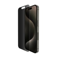 Belkin - ScreenForce™iPhone 15 Plus Privacy Screen Protector - Black - Angle_Zoom