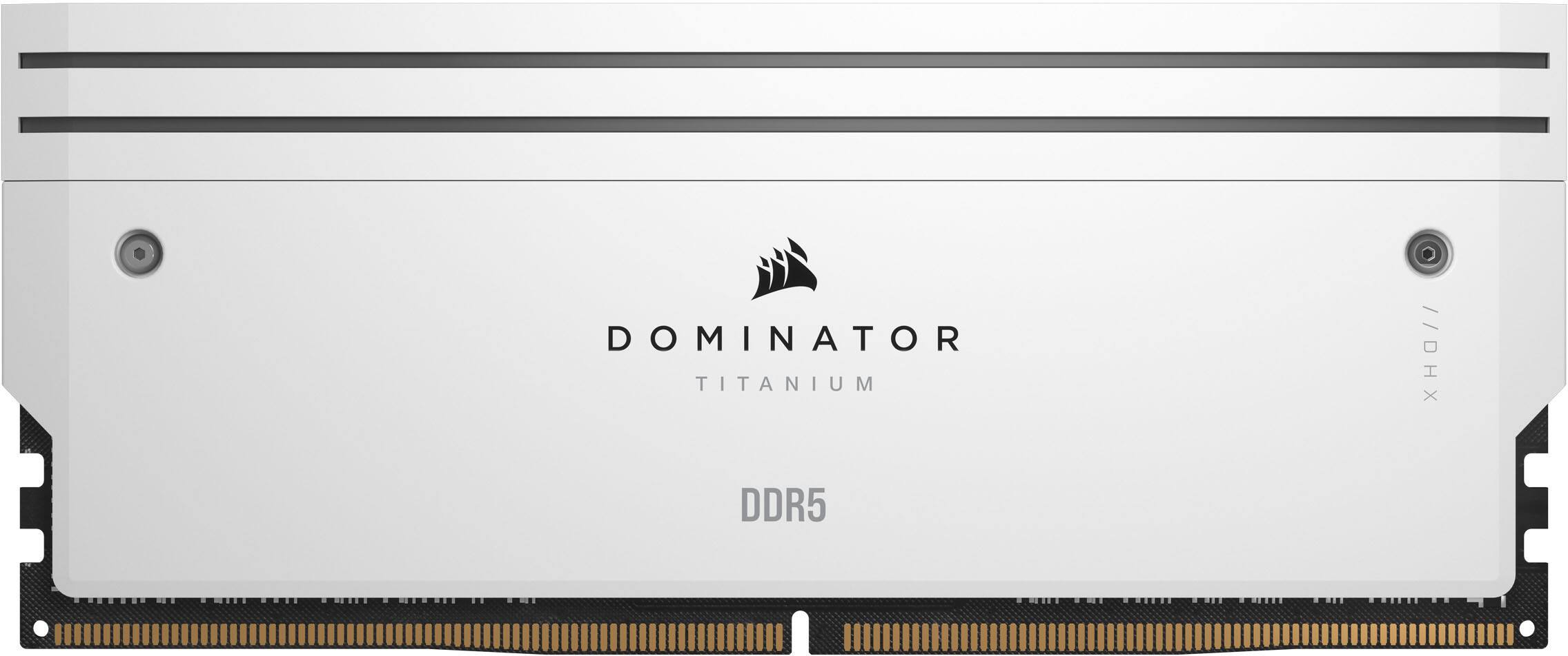 Alt View 11. CORSAIR - DOMINATOR TITANIUM RGB 32GB (2x16GB) DDR5 7000MHz C34 UDIMM Desktop Memory - White.