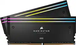 CORSAIR - DOMINATOR TITANIUM RGB 32GB (2x16GB) DDR5 7000MHz C34 UDIMM Desktop Memory - Black - Front_Zoom