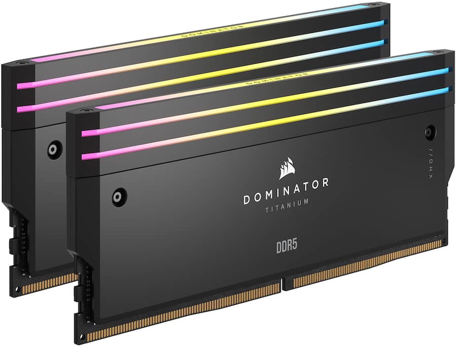 CORSAIR DOMINATOR TITANIUM RGB 32GB (2x16GB) DDR5 7000MHz C34 CORSAIR DOMINATOR TITANIUM RGB 32GB (2x16GB) DDR5 7000MHz C34