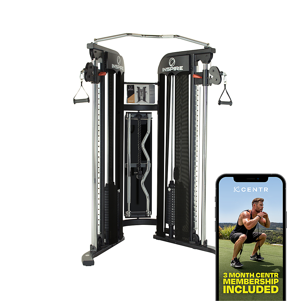 Angle View: Inspire Fitness FT1 Functional Trainer - Black