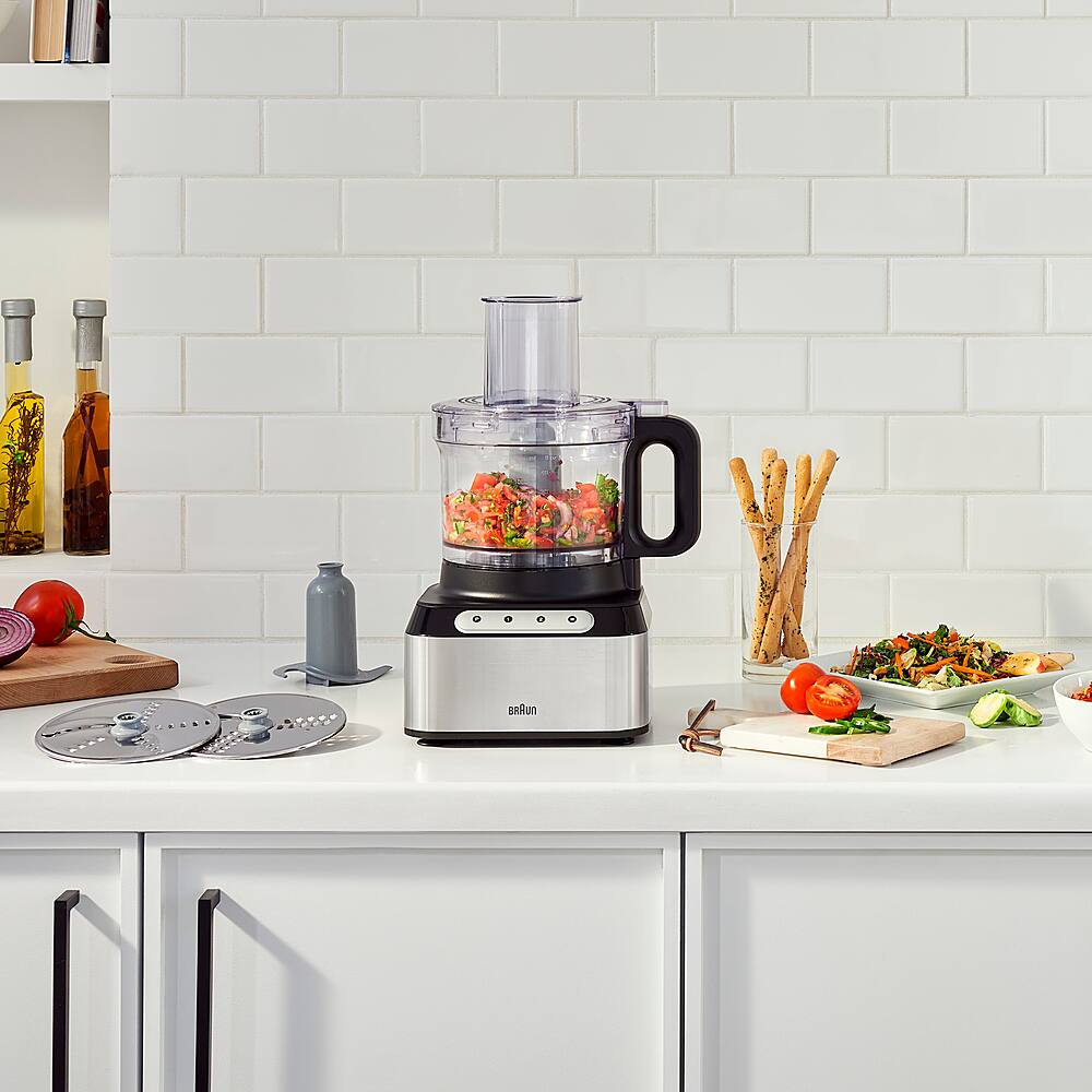 Alt View 13. Braun - Braun 8 Cup Food Processor - Silver.