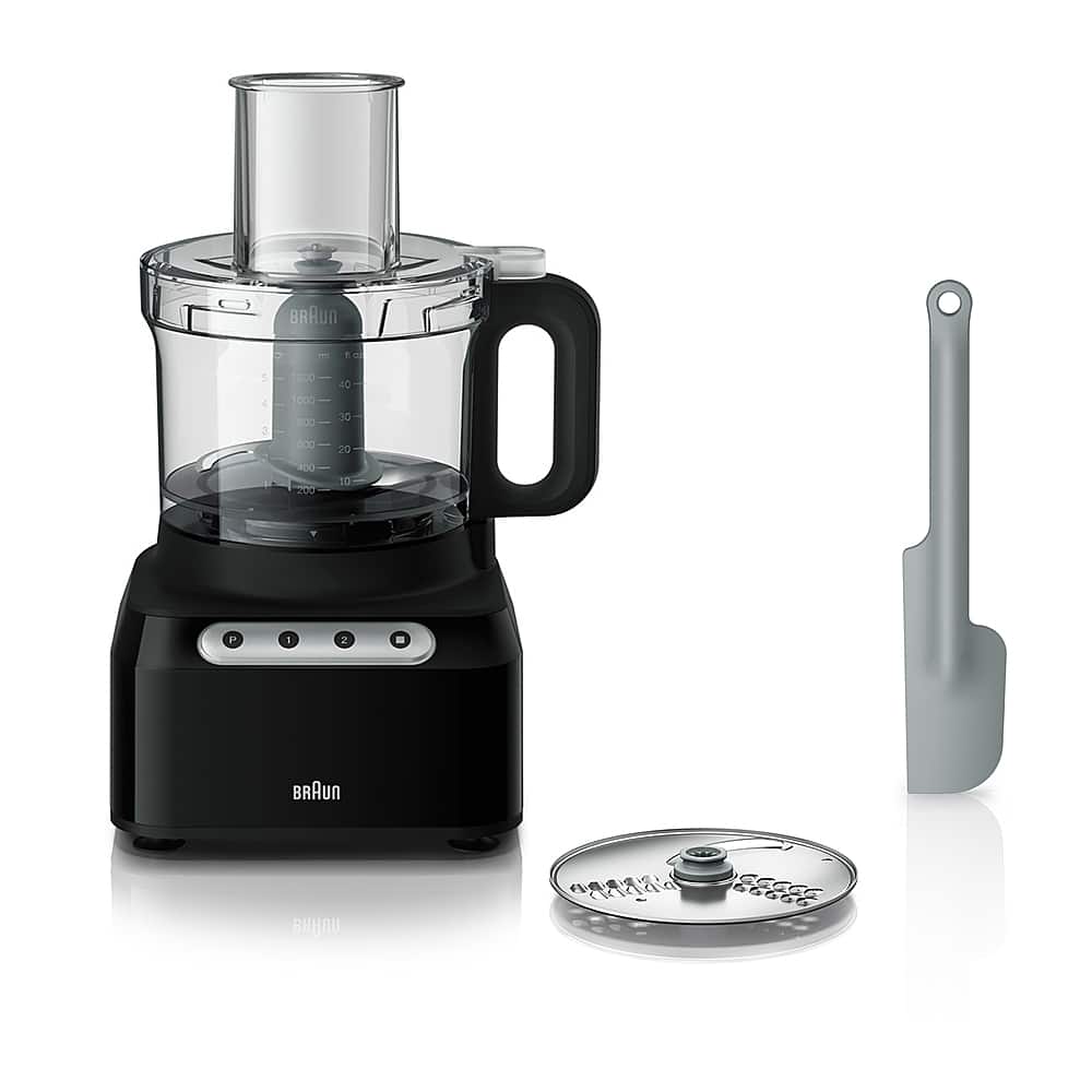 Braun - 8 Cup Food Processor - Black - Front_Zoom