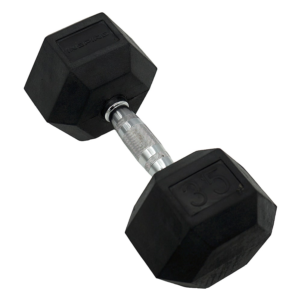 Inspire Fitness 35 LB Rubber Dumbbell Black 35RDB - Best Buy