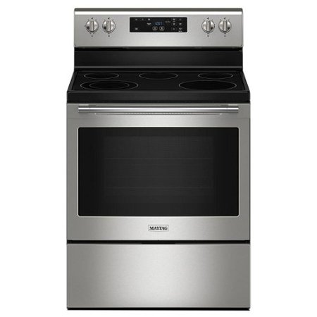 Maytag - 5.3 Cu. Ft. Freestanding Electric Range with Steam Clean - Stainless Steel