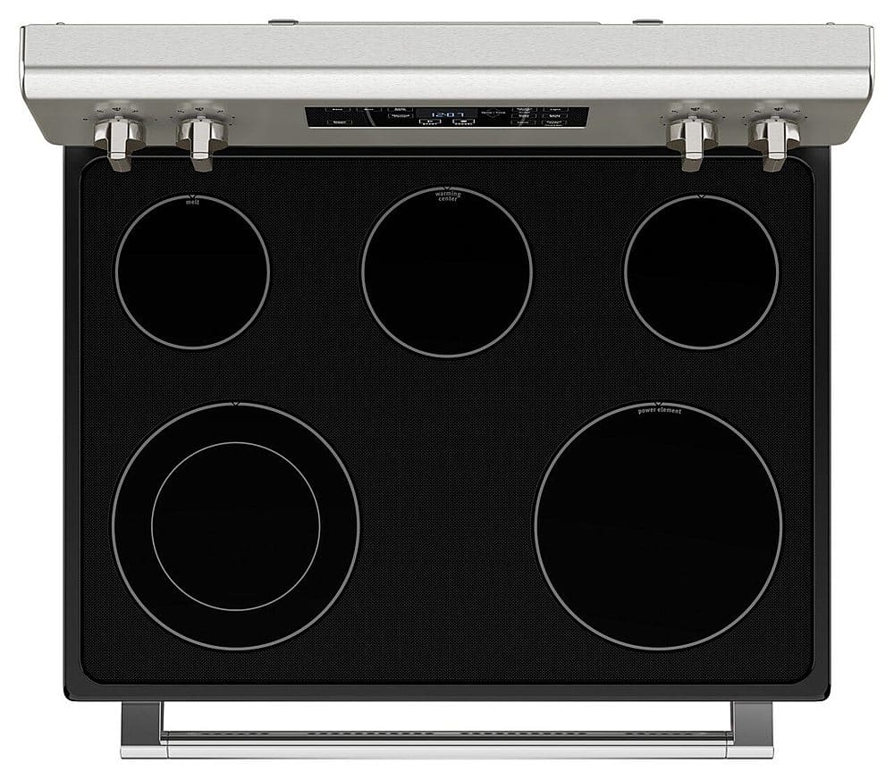 Alt View 14. Maytag - 5.3 Cu. Ft. Freestanding Electric Range with Steam Clean - Stainless Steel.