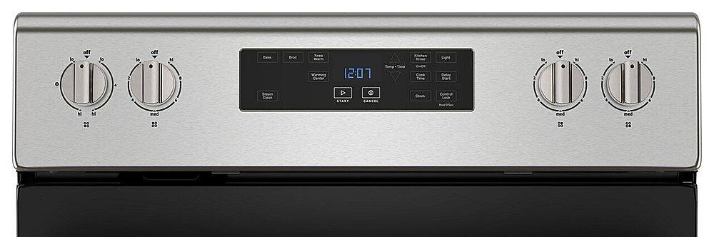 Alt View 15. Maytag - 5.3 Cu. Ft. Freestanding Electric Range with Steam Clean - Stainless Steel.
