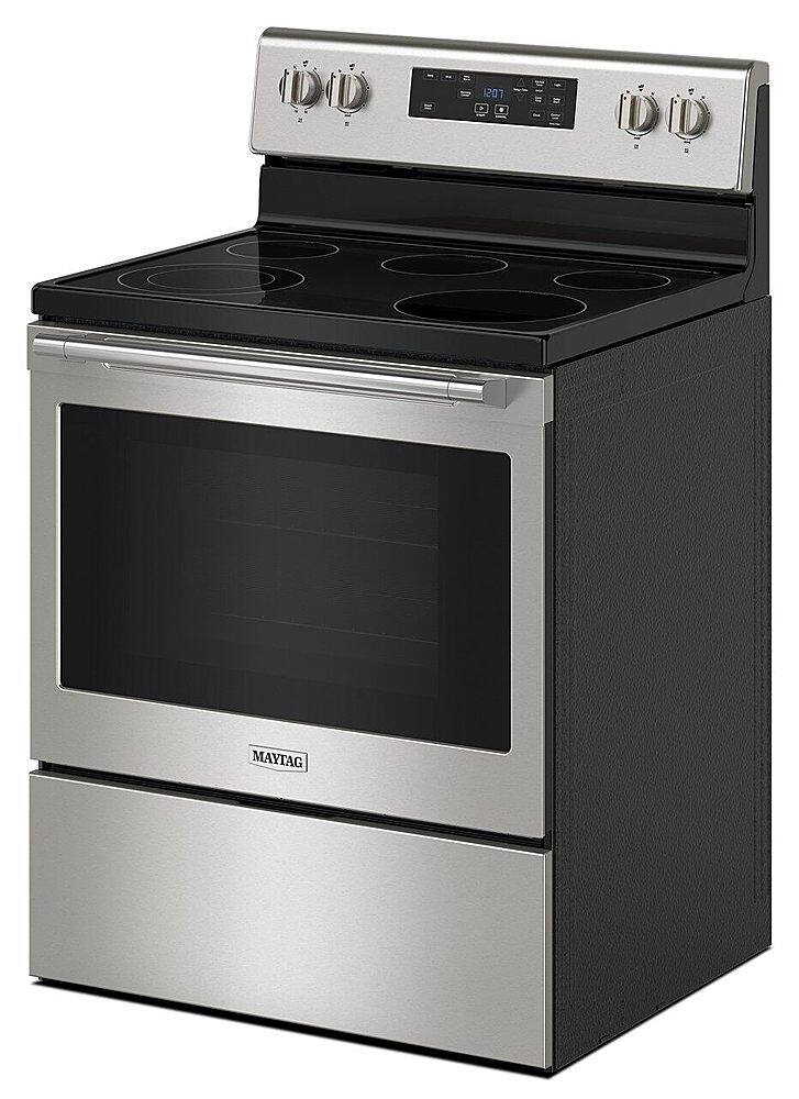Alt View 1. Maytag - 5.3 Cu. Ft. Freestanding Electric Range with Steam Clean - Stainless Steel.