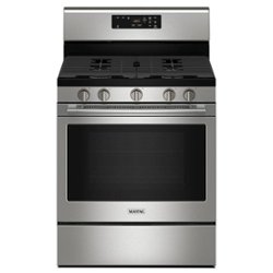 Maytag - 5.0 Cu. Ft. Freestanding Gas Range with High Temp Self Clean - Stainless Steel - Front_Zoom