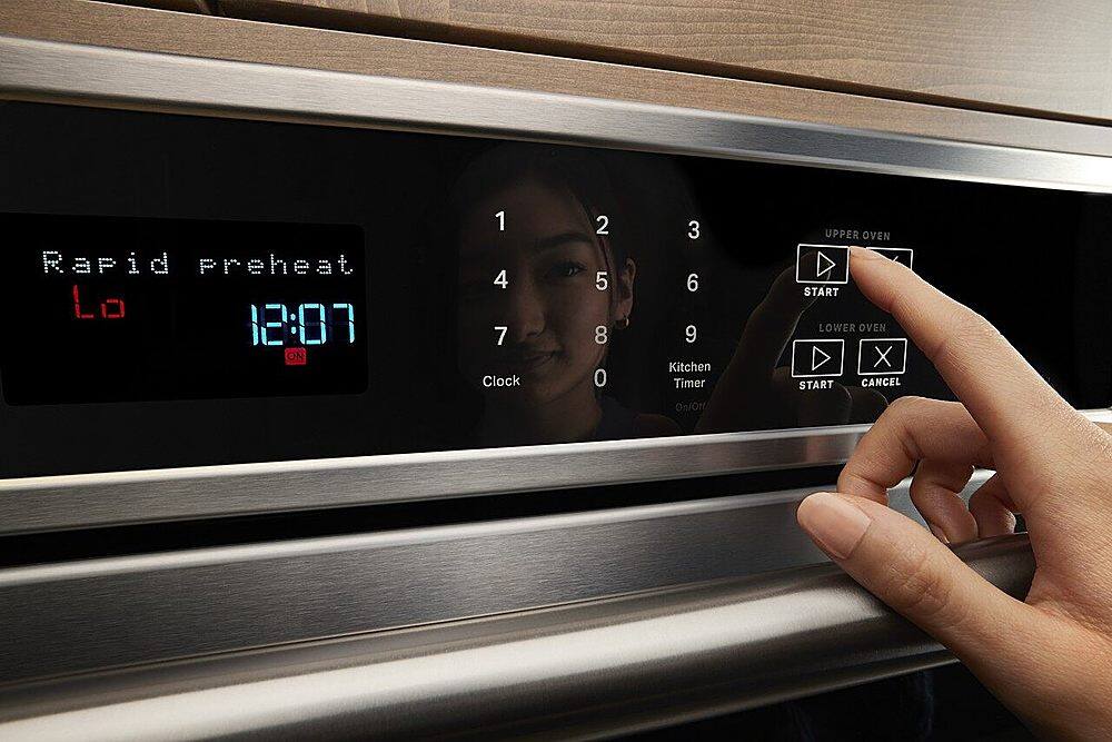 Alt View 15. Maytag - 27" Built-In Electric Convection Double Wall Oven with Air Fry - Stainless Steel.