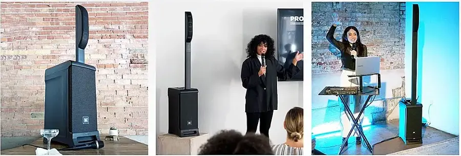 Alt View 12. JBL - IRX ONE All-In-One Portable Bluetooth Line Array Speaker System with 3-Channel Mixer - Black.