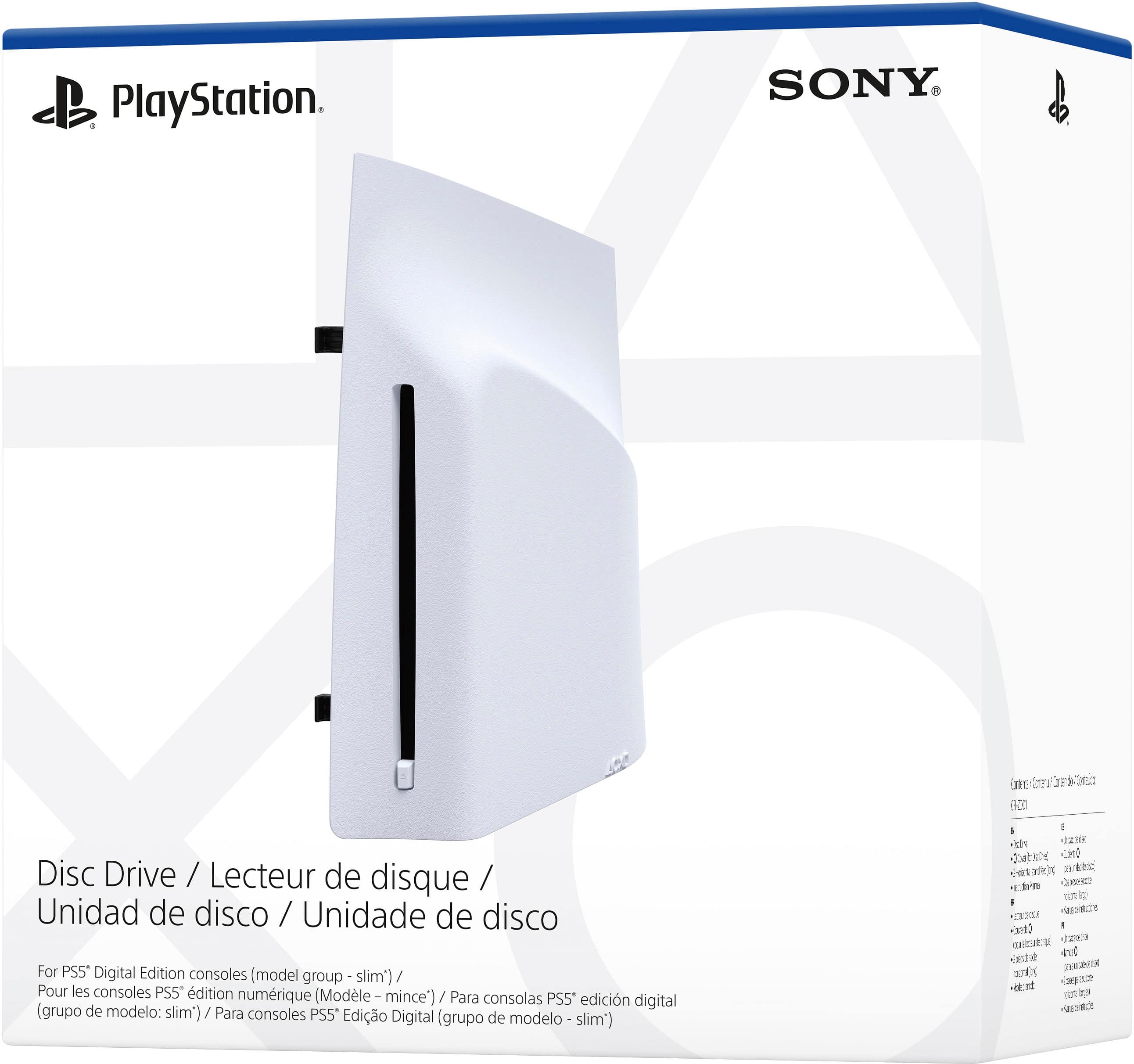 Alt View 11. Sony Interactive Entertainment - Disc Drive For PS5 Digital Edition Consoles (model group – slim) - White.