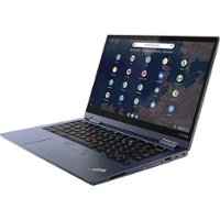 Lenovo ThinkPad C13 Yoga Chromebook 13" Refurbished 1920x1080 - AMD Ryzen 5 3500C with 8GB Memory - AMD Radeon - 128GB - Blue - Front_Zoom
