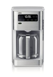 Braun - PureFlavor and FastBrew Coffee Maker - Stainless Steel/White - Front_Zoom