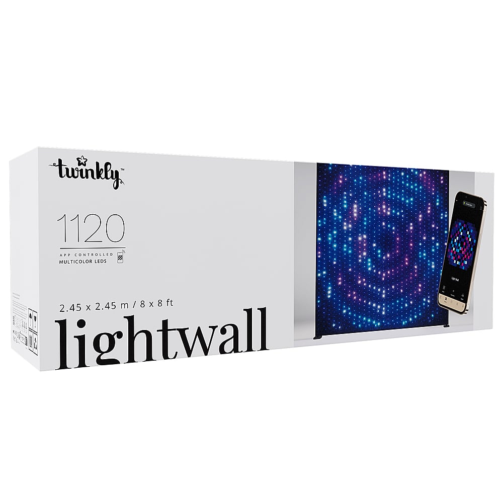 Twinkly Lightwall 1120 RGB LED 9' x 8.6' with Stand and Music Accessory