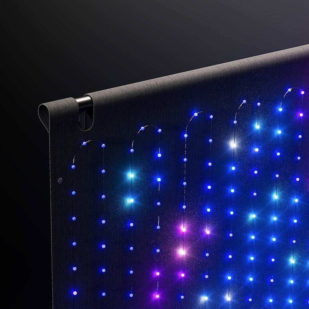 Alt View 13. Twinkly - Twinkly Lightwall 1120 RGB LED 9' x 8.6' with Stand and Music Accessory - Black.