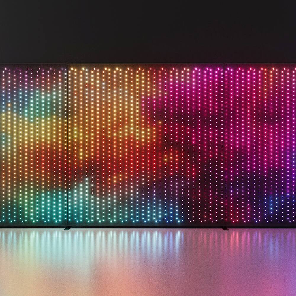 Alt View 16. Twinkly - Twinkly Lightwall 1120 RGB LED 9' x 8.6' with Stand and Music Accessory - Black.