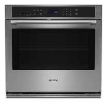 Maytag - 27" Built-In Single Electric Convection Wall Oven with Air Fry - Stainless Steel - Front_Zoom